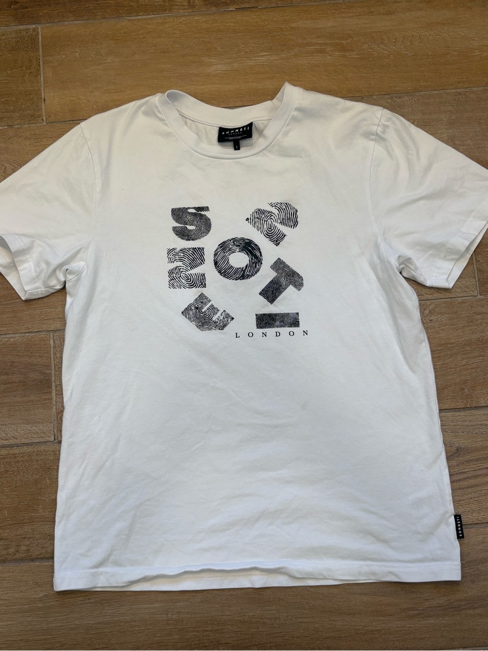 White Logo Graphic Short-Sleeve Tee